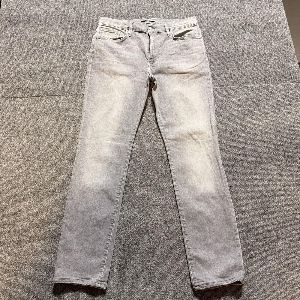 Joe's Jeans Mens 32x30 Gray Light Wash Slim Tapered Stretch Denim Pants